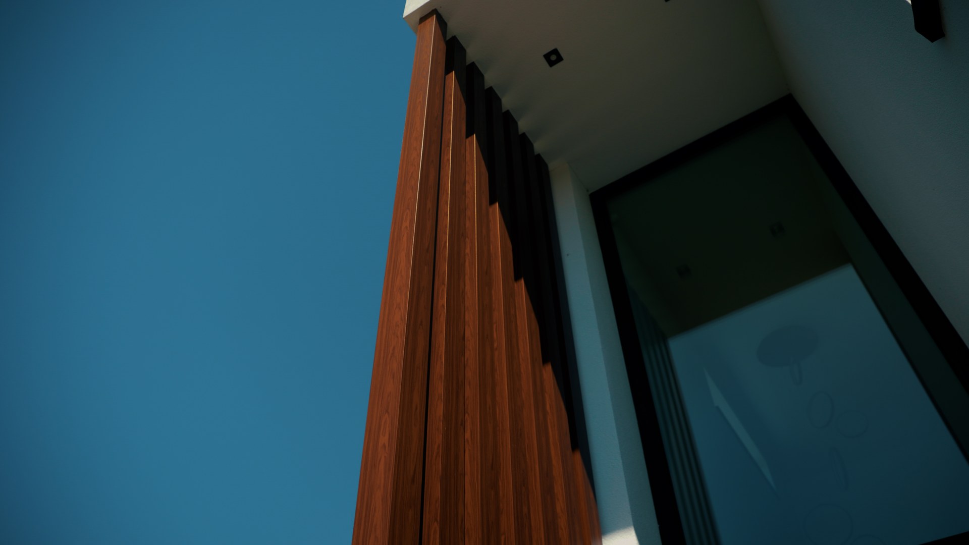 Moderne uitbouw met glazen vouwwand
